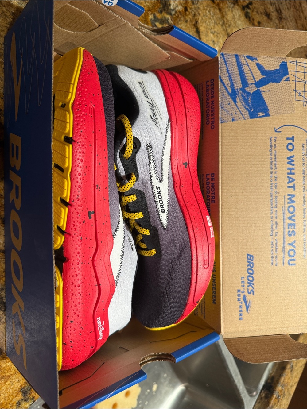 Brooks Mickey Mouse Running Shoes in Red, Yellow, Black